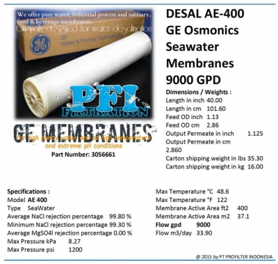 Desal AE 400 Seawater Membranes Profilter Indonesia  large2