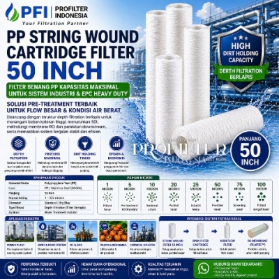 PP String Wound Cartridge Filter 50 inch untuk filtrasi heavy duty  large2